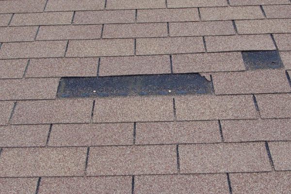 Missing Shingle Roof Damage